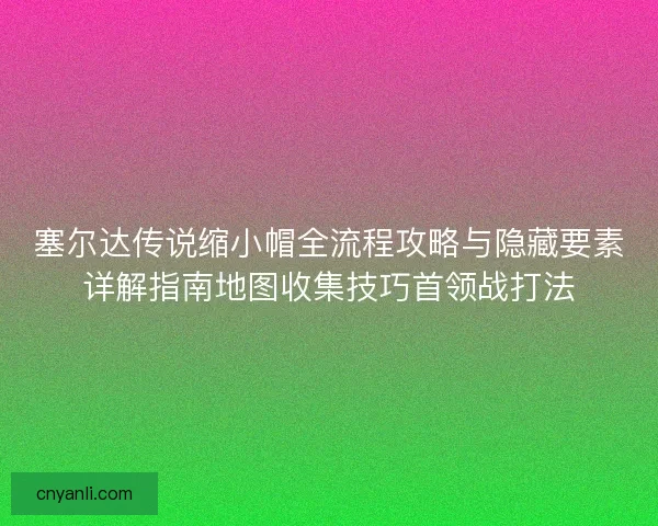 塞尔达传说缩小帽全流程攻略与隐藏要素详解指南地图收集技巧首领战打法 塞尔达传说缩小帽全流程攻略与隐藏要素详解指南地图收集技巧首领战打法